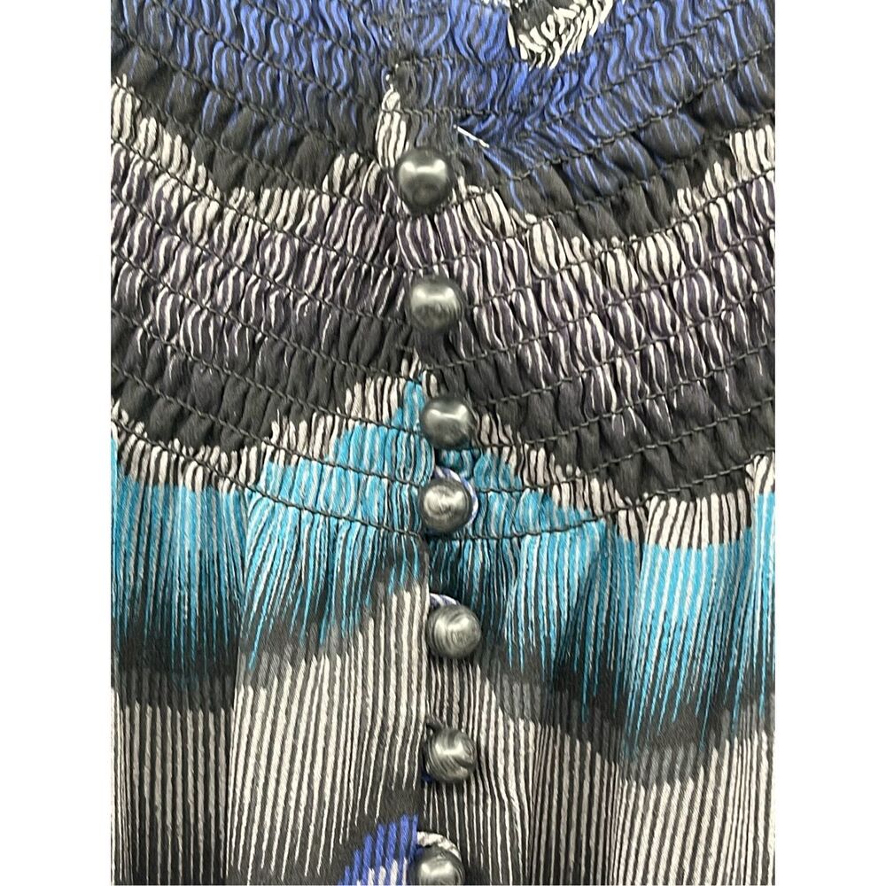 DVF Diane Von Furstenberg Silk Dress Kelley 2 Blue Mini Stretch Waist Peacock - Picture 10 of 15